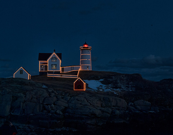 Nubble Light at Xmas
