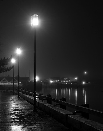 Boardwalk Foggy Night